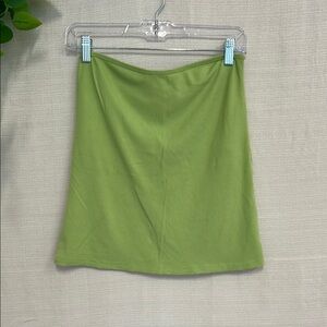 Klassy Network Green A-Line Crop Top Resort Casual